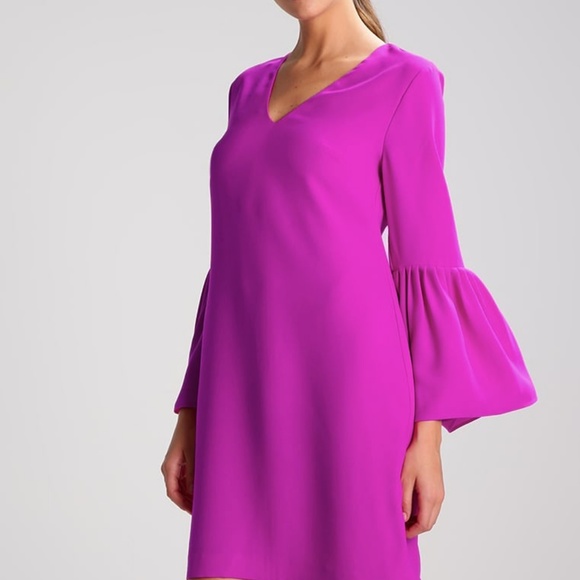 Banana Republic Bell-Sleeve Purple Magenta Dress - Picture 7 of 8